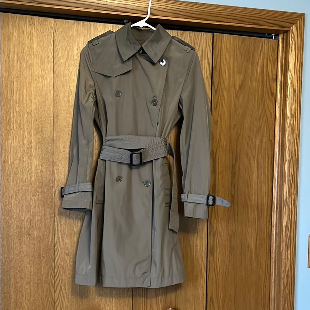 Classic brownish- gray Trench Coat with Belt